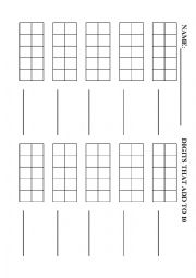 English Worksheet: FILL IN TO REACH 10