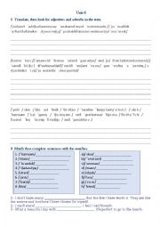 English Worksheet: Phonemic transcription together with adjectives and adverbs