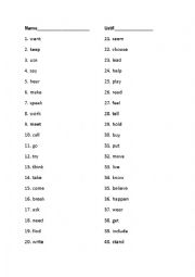 Most Common Verbs Mix
