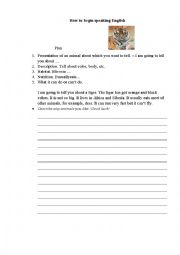 English Worksheet: speaking English