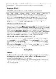 English Worksheet: 1 st grade mid semister test 