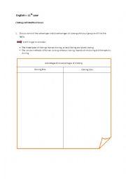 English Worksheet: Cloning and bioethical issues