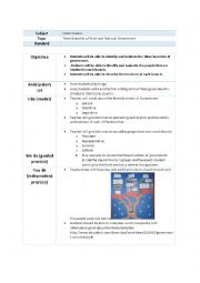 English Worksheet: Three Branches of Government