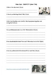 English Worksheet: VIDEO QUIZ  