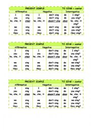 English Worksheet: Present simple