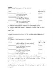 English Worksheet: Daily Routine - Speaking