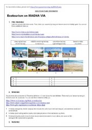 English Worksheet: Ecotourism on Magna via