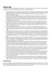 English Worksheet: Bill of Rights Activity