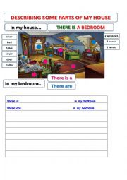 English Worksheet: There is...there are