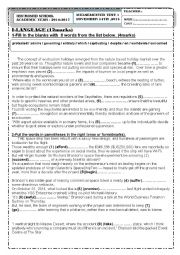 English Worksheet: MID-SEMESTER TEST N1