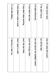 1st conditional - matching game