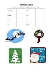English Worksheet: CHRISTMAS CAROL