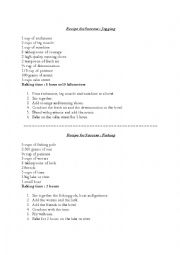 English Worksheet: Recipe for success