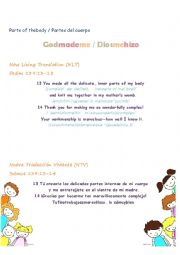 English Worksheet: Parts of the body