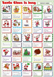 English Worksheet: Santa is busy * Present Simple *