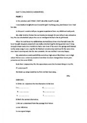 English Worksheet: ELKYS CHILDHOOD -PART 2-