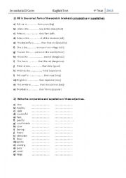 COMPARATIVES AND SUPERLATIVES