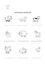 animals vocabulary - ESL worksheet by Mariona04
