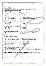 English Worksheet: Fairy Tale Quiz