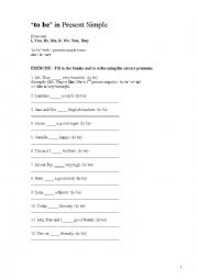English Worksheet: Present Simple Exercise