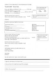 English Worksheet: count on me bruno mars