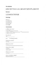English Worksheet: First Class