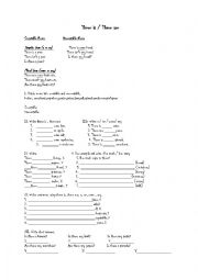 English Worksheet: there is/there are/a /an /some / any