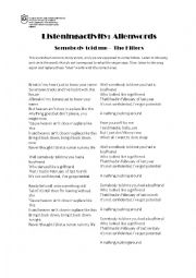 English Worksheet: Somebody told me - The killers (Listening comprehension / reported speech)
