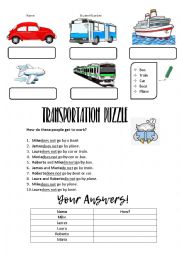 Transportation Puzzle