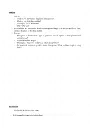 English Worksheet: Reading, Writing, Speaking ADVANCED PART2