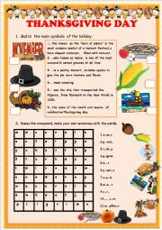 English Worksheet: THANKSGIVING DAY