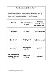 English Worksheet: Ill make it all better!
