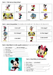 English Worksheet: How are you feeling?