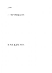 English Worksheet: Draw shool material