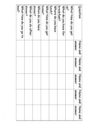 English Worksheet: Daily routine and time