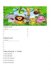 English Worksheet: Animals