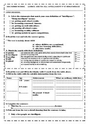 English Worksheet: Lesson handout