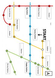 English Worksheet: Changing Trains Transport Information Gap Activity