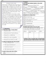 English Worksheet: English test 