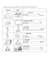 English Worksheet: PRESENT SIMPLE VS PRESENT PROGRESSIVE