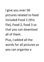 English Worksheet: Food 1