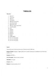 English Worksheet: Thriller drama script (includes stage directions and 20 characters)