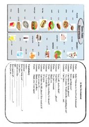 English Worksheet: Good Food  Restaurant 2 DIALOGUE