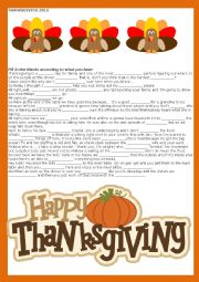 English Worksheet: Ellens Thanksgiving Seating Strategy 