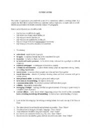 English Worksheet: Cover Letter