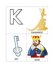 English Worksheet: K flash-cards