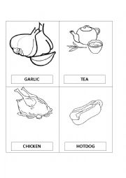 English Worksheet: food game 2