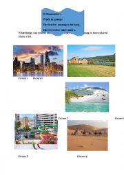 English Worksheet: Holiday destinations