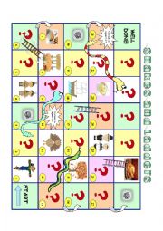 English Worksheet: Thanksgiving Snakes ans Ladders (board)