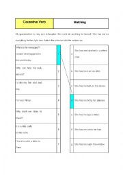 English Worksheet: Causative Verb matching1(have something do)